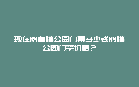 现在鹅鼻嘴公园门票多少钱鹅嘴公园门票价格？