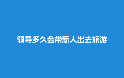 领导多久会带新人出去旅游